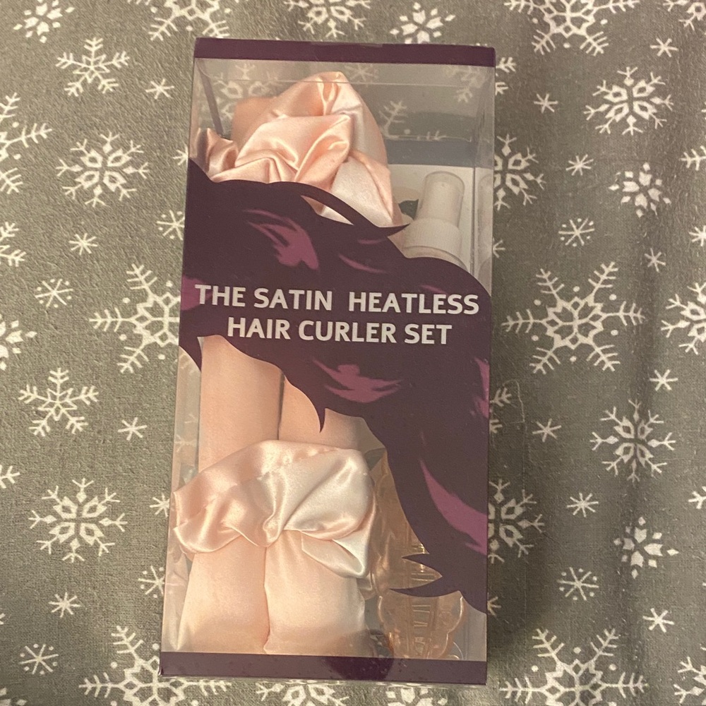 Satin Heatless Hair Curler Set - Pink